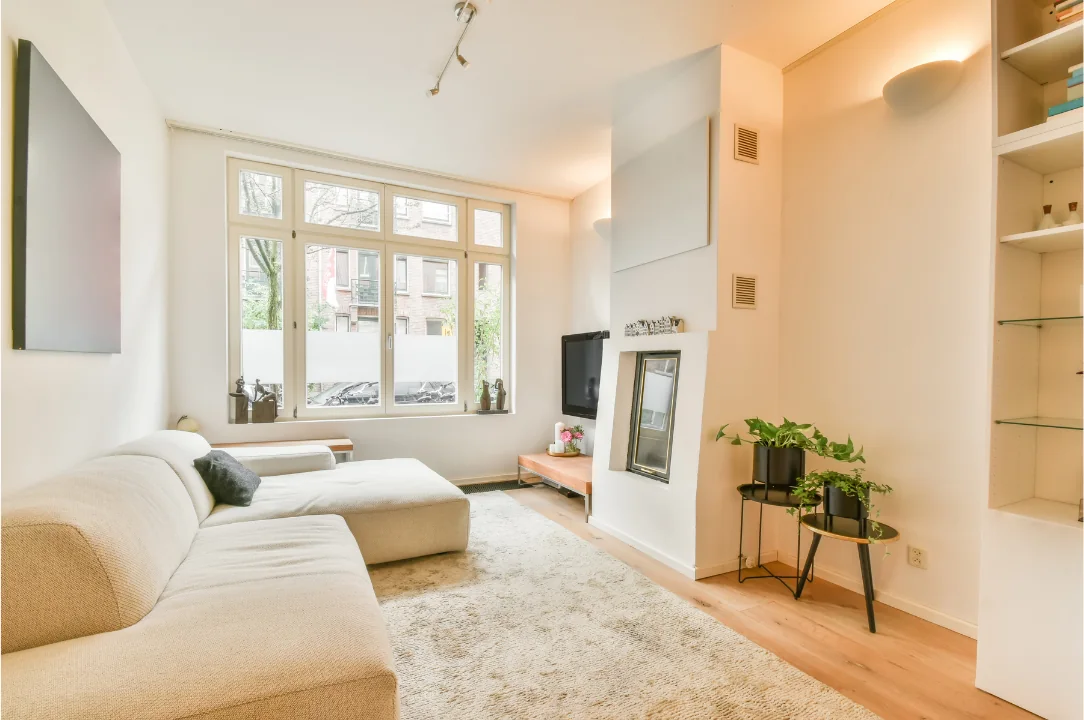 Clean and tidy living room after house cleaning