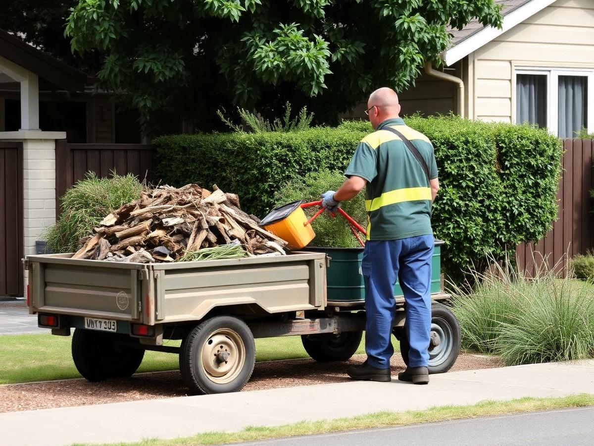 Peter working on a local garden and property care job in the Belconnen area